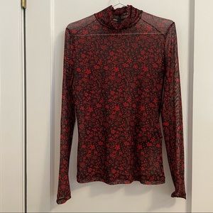 Maje Mesh Turtleneck Medium
